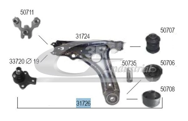 Control/Trailing Arm, wheel suspension