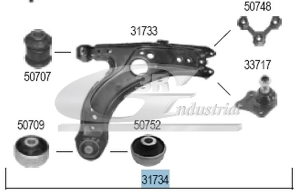 Control/Trailing Arm, wheel suspension