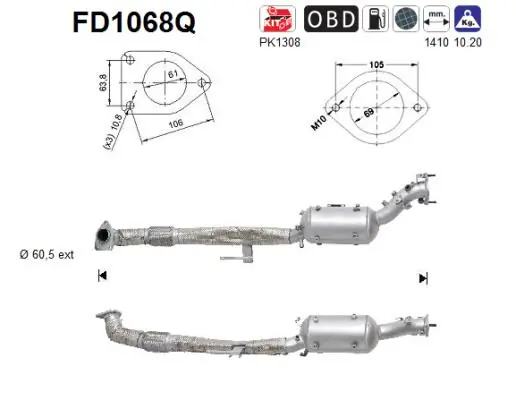 Soot/Particulate Filter, exhaust system