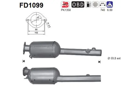 Soot/Particulate Filter, exhaust system