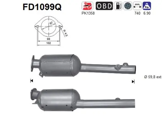 Soot/Particulate Filter, exhaust system