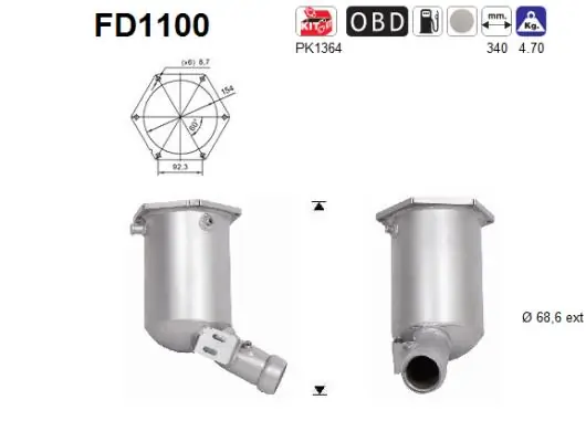 Soot/Particulate Filter, exhaust system