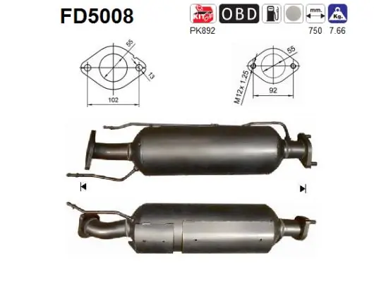 Soot/Particulate Filter, exhaust system