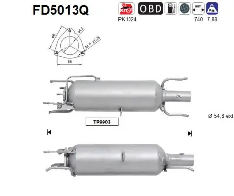 Soot/Particulate Filter, exhaust system