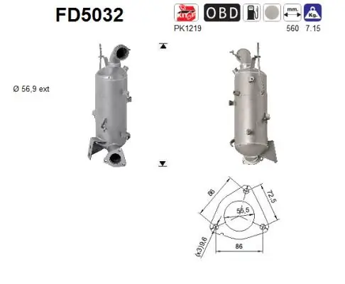 Soot/Particulate Filter, exhaust system