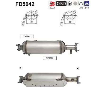 Soot/Particulate Filter, exhaust system