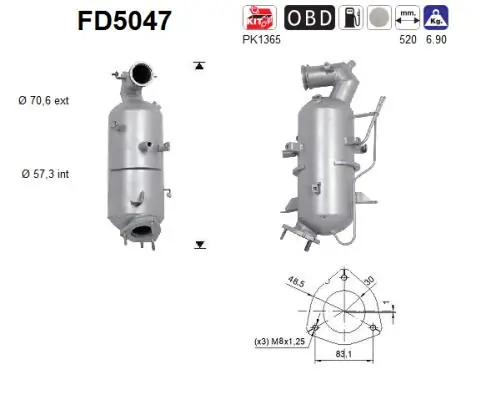 Soot/Particulate Filter, exhaust system