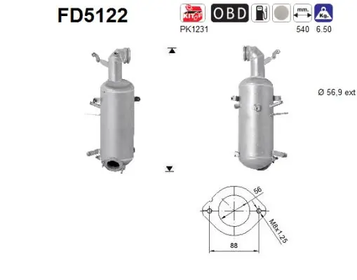 Soot/Particulate Filter, exhaust system