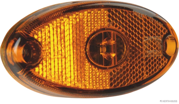 Side position LED lamp LH / RH 24V 102 x 46mm FLATPOINT II, ORANGE, LED