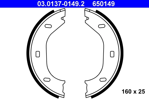 Brake Shoe Set, parking brake