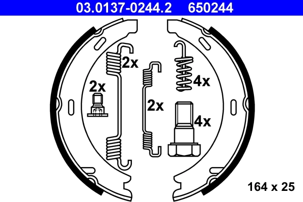 Brake Shoe Set, parking brake