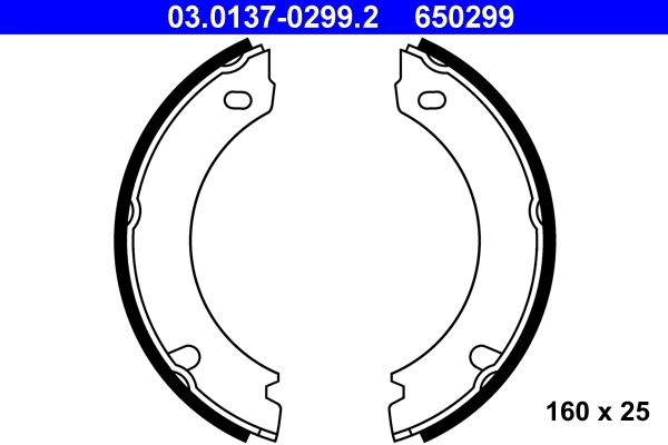 Brake Shoe Set, parking brake