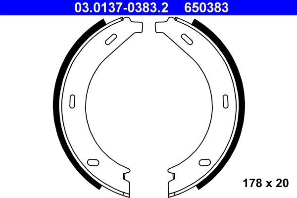 Brake Shoe Set, parking brake