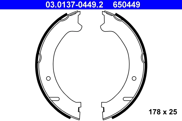 Brake Shoe Set, parking brake