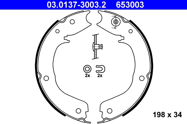 Brake Shoe Set, parking brake