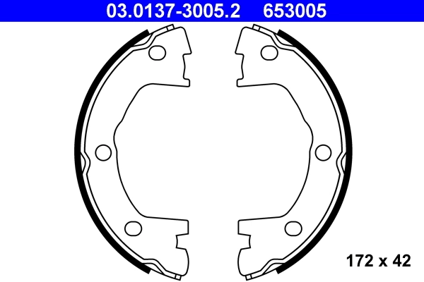 Brake Shoe Set, parking brake