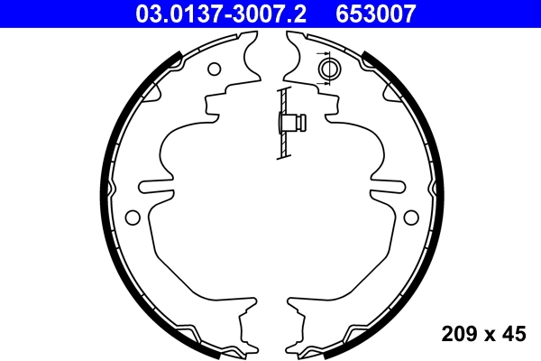 Brake Shoe Set, parking brake