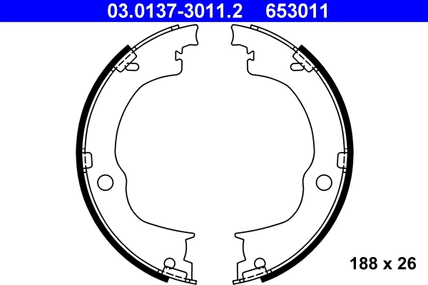 Brake Shoe Set, parking brake