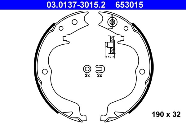 Brake Shoe Set, parking brake