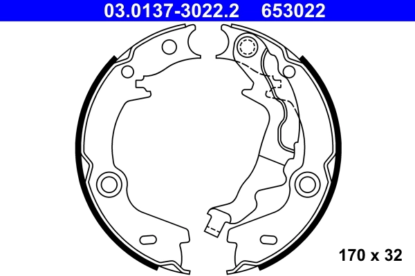 Brake Shoe Set, parking brake
