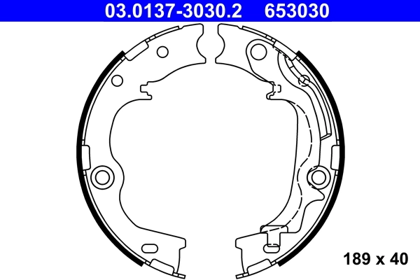 Brake Shoe Set, parking brake