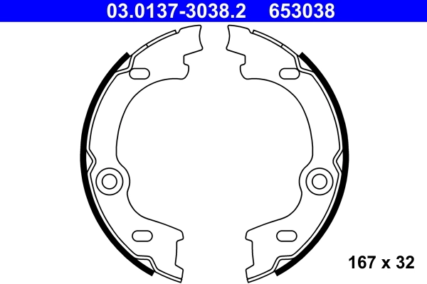 Brake Shoe Set, parking brake