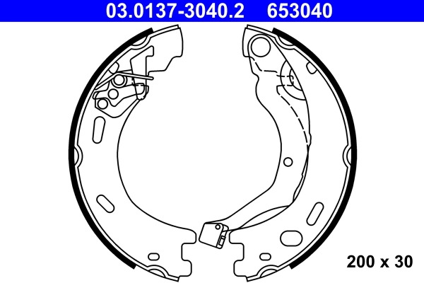 Brake Shoe Set, parking brake