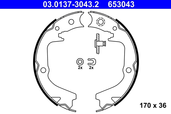Brake Shoe Set, parking brake