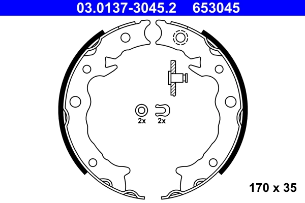 Brake Shoe Set, parking brake