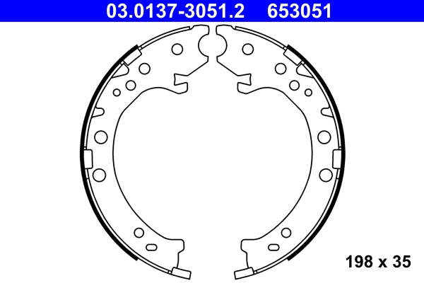 Brake Shoe Set, parking brake