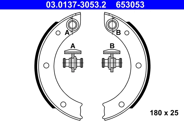Brake Shoe Set, parking brake