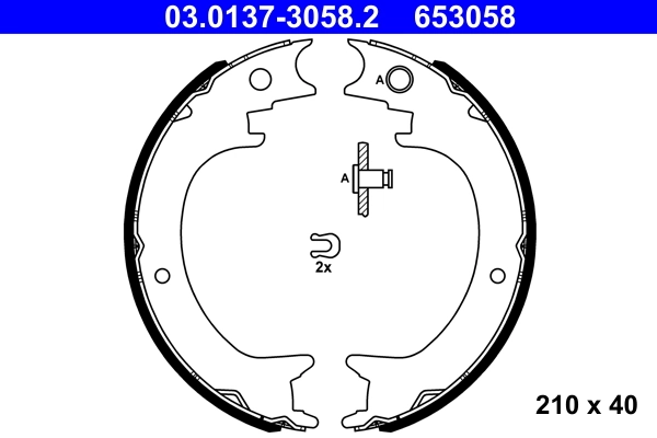 Brake Shoe Set, parking brake