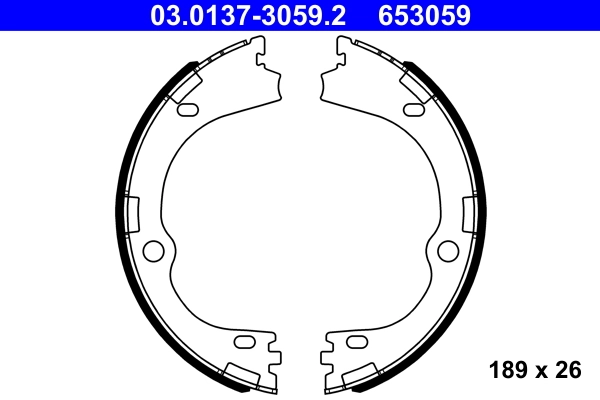Brake Shoe Set, parking brake