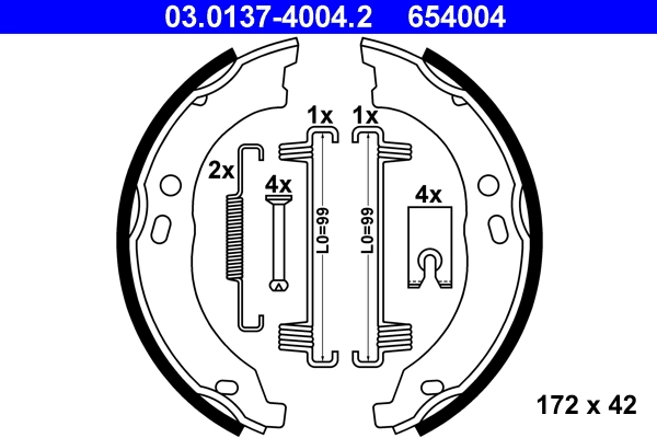 Brake Shoe Set, parking brake