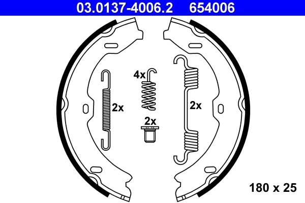 Brake Shoe Set, parking brake