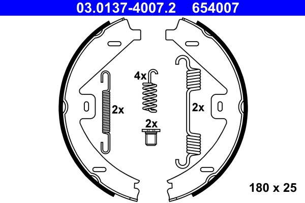 Brake Shoe Set, parking brake
