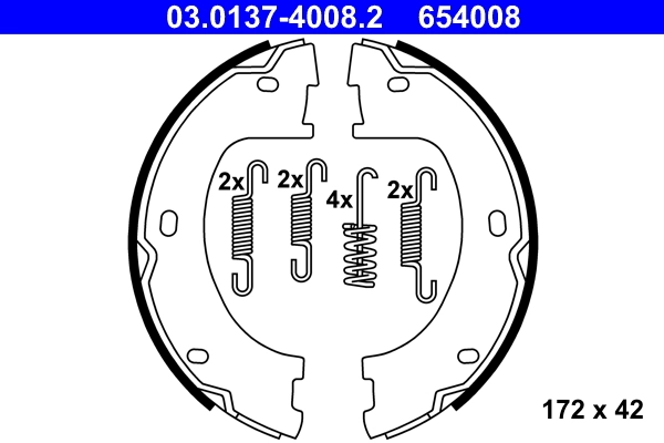 Brake Shoe Set, parking brake