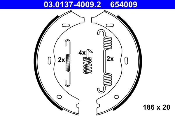 Brake Shoe Set, parking brake