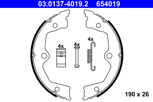 Brake Shoe Set, parking brake