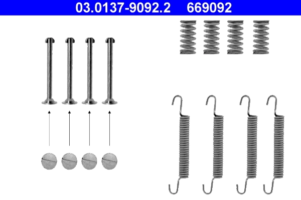 Accessory Kit, parking brake shoes
