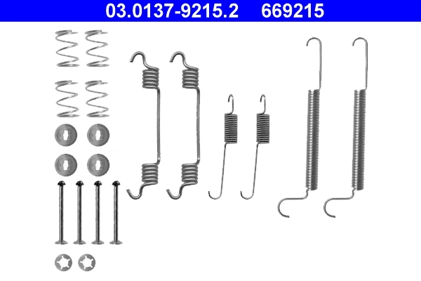 Accessory Kit, brake shoes