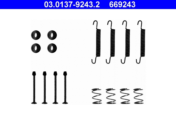 Accessory Kit, parking brake shoes