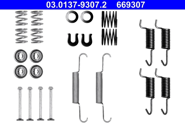 Accessory Kit, parking brake shoes