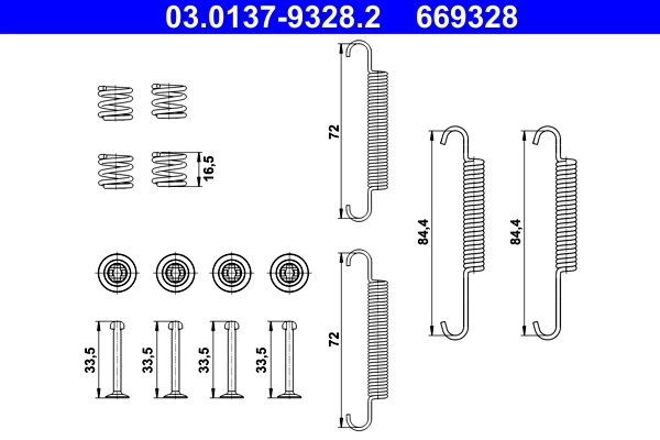 Accessory Kit, parking brake shoes