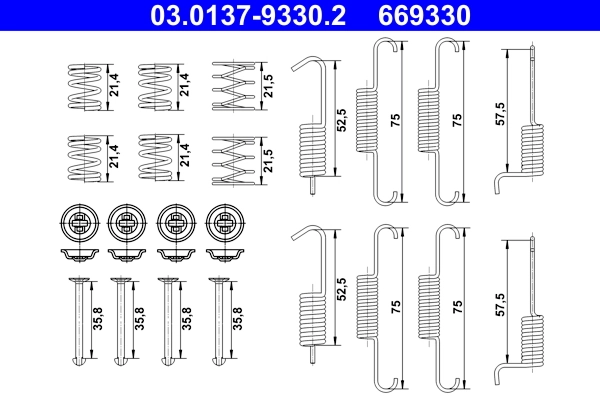 Accessory Kit, parking brake shoes
