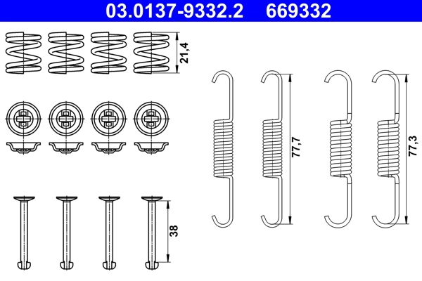 Accessory Kit, parking brake shoes