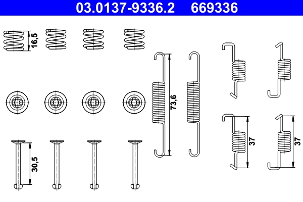 Accessory Kit, parking brake shoes