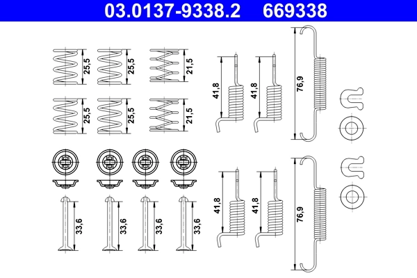 Accessory Kit, parking brake shoes
