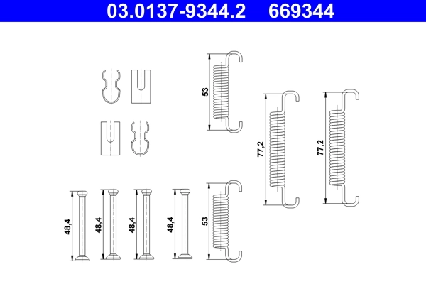 Accessory Kit, parking brake shoes