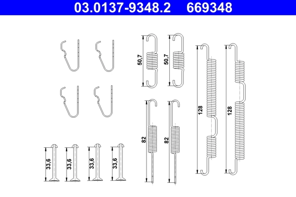 Accessory Kit, brake shoes